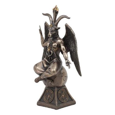【並行輸入品】 Ebros Eliphaz Levi Sabbatic ヤギ バフォメット像 高さ9.25インチ Solve Coagula 悪魔のアイドル礼拝フィギュア ゴールデンカーフ_2