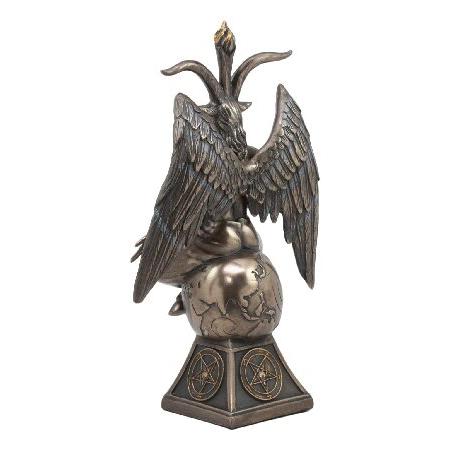 【並行輸入品】 Ebros Eliphaz Levi Sabbatic ヤギ バフォメット像 高さ9.25インチ Solve Coagula 悪魔のアイドル礼拝フィギュア ゴールデンカーフ_3