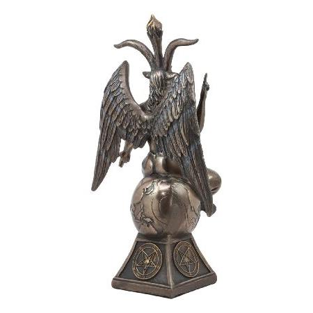 【並行輸入品】 Ebros Eliphaz Levi Sabbatic ヤギ バフォメット像 高さ9.25インチ Solve Coagula 悪魔のアイドル礼拝フィギュア ゴールデンカーフ_4