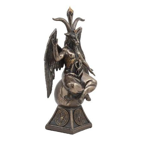 【並行輸入品】 Ebros Eliphaz Levi Sabbatic ヤギ バフォメット像 高さ9.25インチ Solve Coagula 悪魔のアイドル礼拝フィギュア ゴールデンカーフ_5