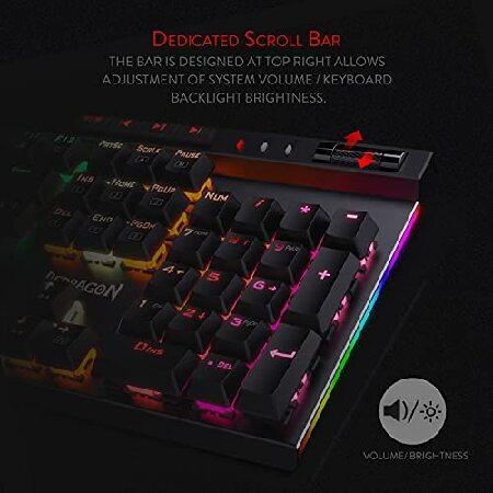 【並行輸入品】 Redragon K580 青軸 ゲーミングキーボード メカニカルキーボード VATA RGB LEDバックライト 104キー衝突なし 5キーマクロ記録機能 メディアキー | ブランド登録なし | 04