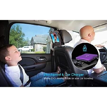 【並行輸入品】 ieGeek 12.5\" Portable DVD Player, Car Travel DVD Players with 5 Hrs Rechargeable Battery, Region-Free Video Player with HD Swivelの画像