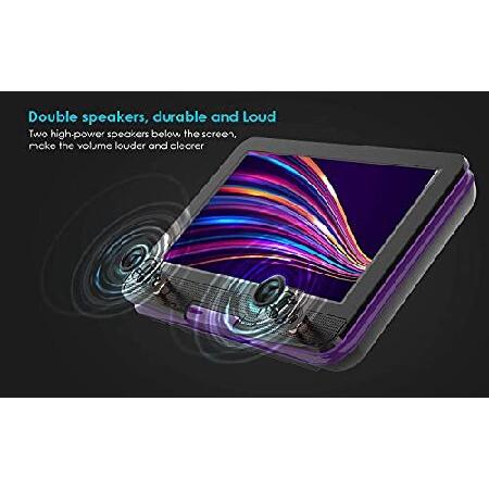 【並行輸入品】 ieGeek 12.5\" Portable DVD Player, Car Travel DVD Players with 5 Hrs Rechargeable Battery, Region-Free Video Player with HD Swivelの画像