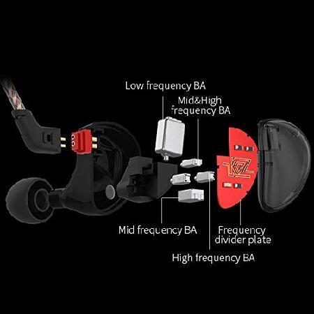 AS10 IEM 5 バランスドアーマチュアドライバーイヤホン ステレオHiFi KZ インイヤーモニター ヘッドホン ミュージシャンヘッドセット 【アナログコ】 取り外し可(並行輸入品)
