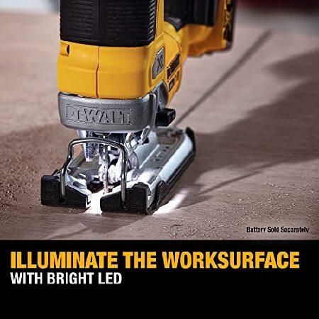 オフィシャル DEWALT 20V MAX XR Jig Saw， 3，200 Blade Speed， Cordless， Brushless Motor， LED Light， Bare Tool Only (DCS334B)