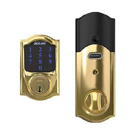 Schlage BE469ZP CAM 605 スマートデッドボルト アラーム付き 明るい