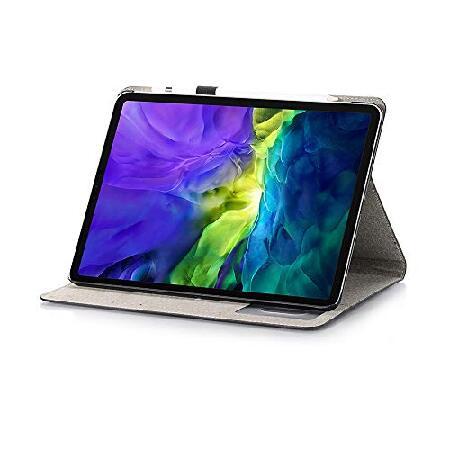 【並行輸入品】 iPad Pro 12.9吋第3世代(2018年)ケース，ワニ人工皮革，智能的スリープ機能付きカバー，ブラケット，筆ホルダー - 黒_4