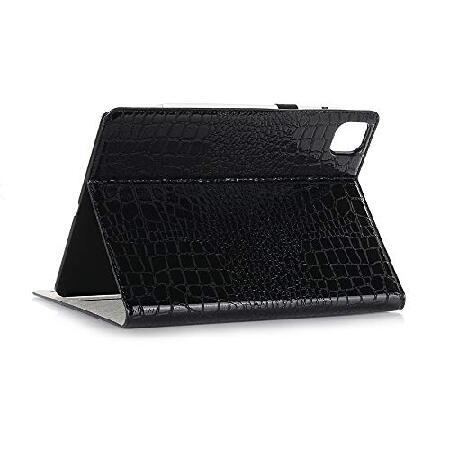 【並行輸入品】 iPad Pro 12.9吋第3世代(2018年)ケース，ワニ人工皮革，智能的スリープ機能付きカバー，ブラケット，筆ホルダー - 黒_5