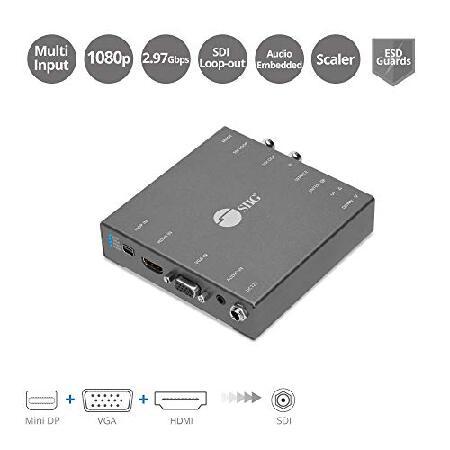 【並行輸入品】 SIIG マルチビデオフォーマット - SDIスケーラーコンバーター - 入力HDMI/MDP/VGAから出力 3G / HD/SD-SDI -