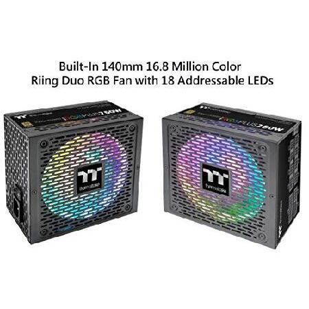【並行輸入品】 Thermaltake Toughpower iRGB Plus 750W 80+ Gold SLI/Crossfire Ready RGB LED ATX12V V2.4/ EPS V2.92 10 Year   Fully Modular Digitalの画像