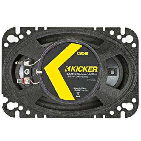 大感謝価格 KICKER CSC46 CSシリーズ 4 x 6 150ワット 4オーム 2ウェイ カーオーディオ 同軸スピーカーシステム ポリプロピレンコーン PEIツイーター EVCテクノ(並行輸入品)