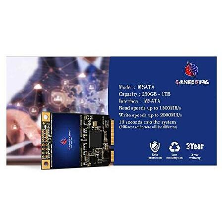 【並行輸入品】 Gamerking SSD msata 256GB内部ソリッドステートドライブデスクトップラップトップSATA3 6Gb / sミニPC用の高性能ハードドライブ（256GB、MSATA_3