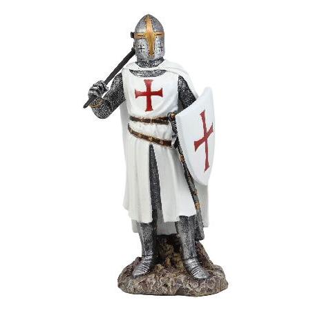 並行輸入品】 Ebros ホワイトマントケープ中世の十字軍 バルディッシュ