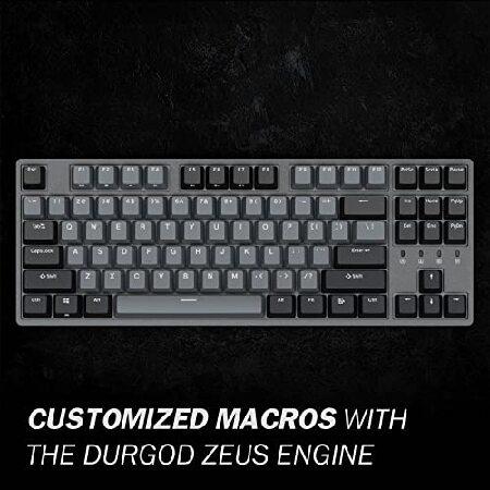 【並行輸入品】 Durgod Taurus K320 TKL メカニカルゲーミングキーボード - 87キー - ダブルショットPBT - NKRO - USB Type C (Cherry Speed Silver