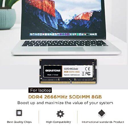 【並行輸入品】 【メモリ DDR4】Gigastone ノートPC用メモリ DDR4 8GBx2枚 (16GB) DDR4-2666MHz PC4-21300 CL19 1.2V 260 Pin Unbuffered Non-ECC SODIMM
