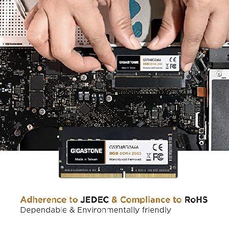 【並行輸入品】 【メモリ DDR4】Gigastone ノートPC用メモリ DDR4 8GBx2枚 (16GB) DDR4-2666MHz PC4-21300 CL19 1.2V 260 Pin Unbuffered Non-ECC SODIMM