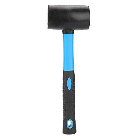 【初回限定】 28 oz Rubber Mallet Hammer Double Side Soft and Hardness Blue Black Double Face Rubber Mallet Installing Tool