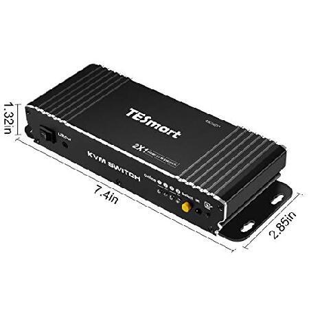 TESmart 4K@60Hz 2ポート HDMI KVMスイッチ USB 2.0ポート 4K Ultra HD 2x1 HDMI KVMスイッチ 3840x2160@60Hz 4:4:4 5フィートKVMケーブル 2本 USB (並行輸入品)｜olg｜03