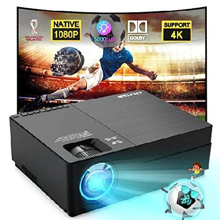 JIMTAB M18 Native 1080P LEDビデオプロジェクター アップグレードされ 