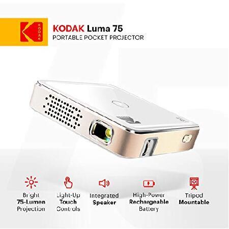 【並行輸入品】 KODAK Ultra Mini Portable Projector | HD LED DLP Rechargeable Pico Projector - 100” Display - Includes Soft Caseの画像