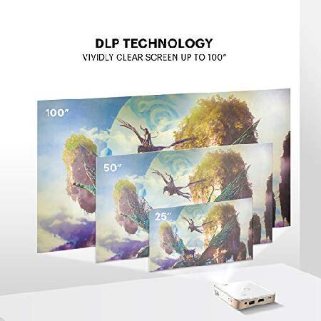 【並行輸入品】 KODAK Ultra Mini Portable Projector | HD LED DLP Rechargeable Pico Projector - 100” Display - Includes Soft Caseの画像