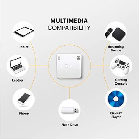 【並行輸入品】 KODAK Ultra Mini Portable Projector | HD LED DLP Rechargeable Pico Projector - 100” Display - Includes Soft Caseの画像