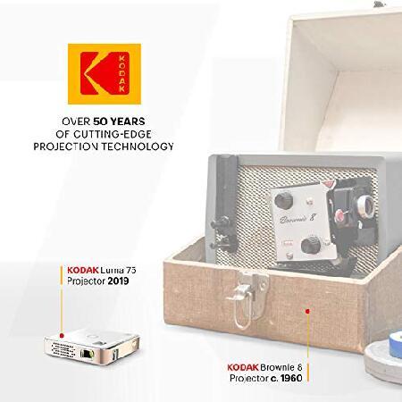 【並行輸入品】 KODAK Ultra Mini Portable Projector | HD LED DLP Rechargeable Pico Projector - 100” Display - Includes Soft Caseの画像