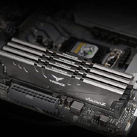 【並行輸入品】 TEAMGROUP T-Force Vulcan Z DDR4 16GB Kit (2x8GB) 3200MHz (PC4-25600) CL16 Desktop Memory Module Ram (Gray) - TLZGD416G3200HC16CDC01_1