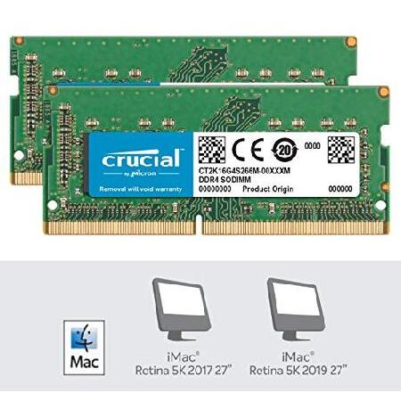 並行輸入品】 Crucial ノートPC用増設メモリ 32GB(16GBx2枚) DDR4