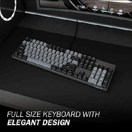 【並行輸入品】 DURGOD ゲーミングメカニカルキーボード Cherry MX サイレントレッドスイッチ - 104キー - ダブルショットPBT - NKRO - USB Type C -