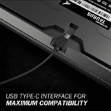 【並行輸入品】 DURGOD ゲーミングメカニカルキーボード Cherry MX サイレントレッドスイッチ - 104キー - ダブルショットPBT - NKRO - USB Type C -