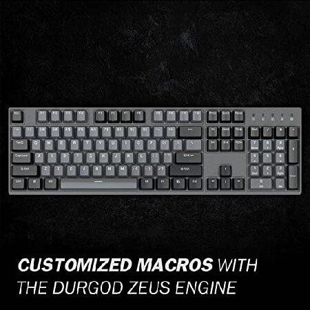 【並行輸入品】 DURGOD ゲーミングメカニカルキーボード Cherry MX サイレントレッドスイッチ - 104キー - ダブルショットPBT - NKRO - USB Type C -