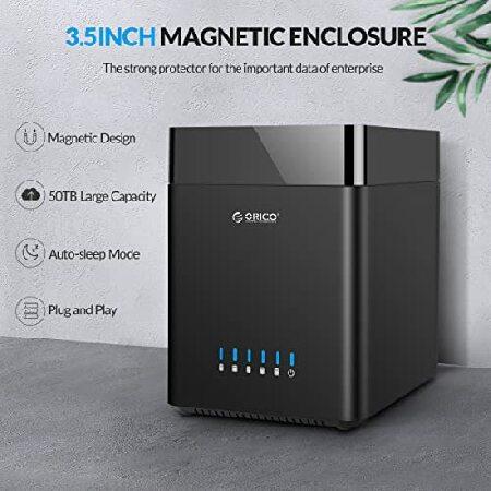 【並行輸入品】 ORICO 5Bay Hard Drive Enclosure Type-C to SATA 3.5inch Enclosure Magnetic Tool-Free External HDD SSD Enclosure Storage Case Built-in