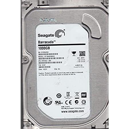 【並行輸入品】 ST1000DM003、Z1D、TK、PN 1CH162-510、FW CC47、Seagate 1TB SATA 3.5ハードドライブ(更新済み)。