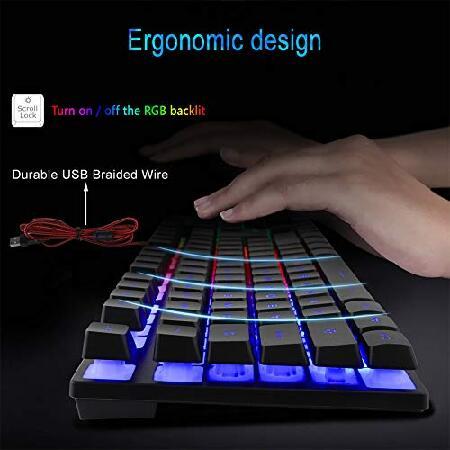【並行輸入品】 BlueFinger RGB ゲーム用キーボードとバックライト付きマウスコンボ USB有線バックライトキーボード LEDゲーム用キーボードマウスセット_3