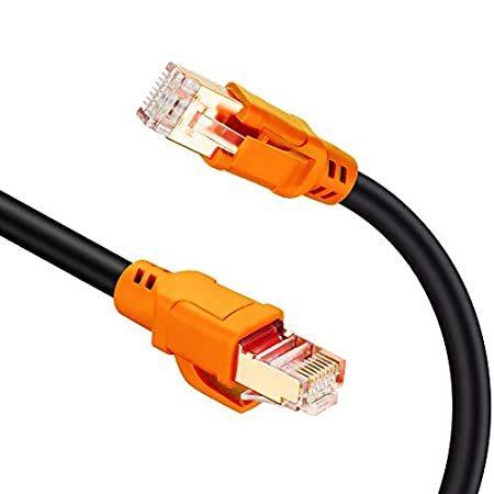 Cat 8イーサネットケーブル 75フィート NC XQIN Cat8 24AWG RJ45ネットワークパッチケーブル 40Gpbs/2000Mhz （並行輸入品）