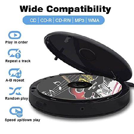 Lukasa Portable Bluetooth CD Player Built-in Speaker Stereo, Personal Walkman MP3 Players Rechargeable Compact Car Disc CD Music Player US(並行輸入品)｜olg｜02