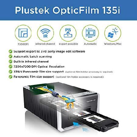Plustek OpticFilm 135i-自動フィルム＆スライドスキャナー、35mmスライド＆フィルムネガをバッチ変換、7200 dpiの解像度と赤外線ダスト/スクラッチ(並行輸入品)｜olg｜02