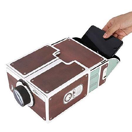 【並行輸入品】 Mini Projector 14.5x8 cm Smart DIY Home Cinema Smart Phone Projector2.0 Portable Video/Movie Projection Machine_1