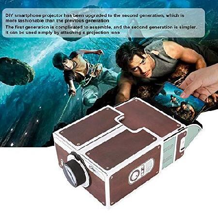 【並行輸入品】 Mini Projector 14.5x8 cm Smart DIY Home Cinema Smart Phone Projector2.0 Portable Video/Movie Projection Machine_2