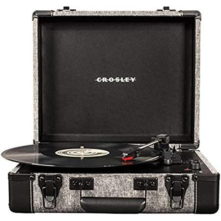 Crosley CR6019D-SMK Executive Vintage Bluetooth 3-Speed Portable Suitcase T（並行輸入品）