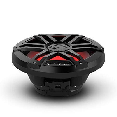 【並行輸入品】 Rockford Fosgate M1D2-12B カラーOptix 12インチ DVC 2オーム マルチカラーLEDライト マリンサブウーファー - ブラックの画像