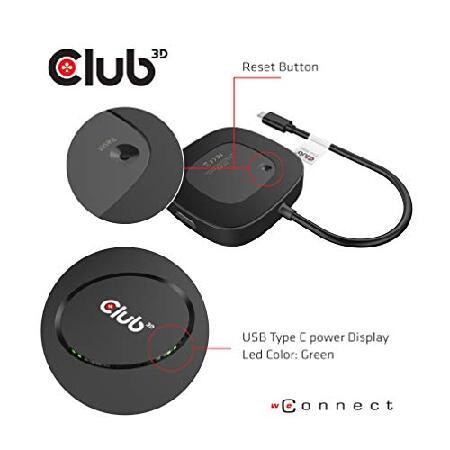 【並行輸入品】 Club3D USB Typ C 3.2 Gen 1 Multi Stream Transport MSTハブ DisplayPort 1.4 トリプル モニタ Triple Monitor（CSV-1550）_2