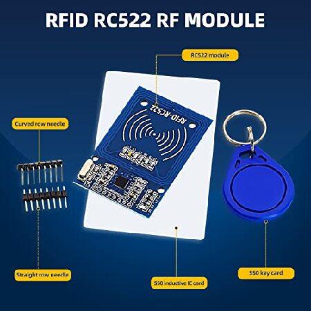 DaFuRui RC522 RFID RF ICカードセンサーモジュール 5個パック S50ホワイトカードとキーリング付き Arduino対応｜olg｜02