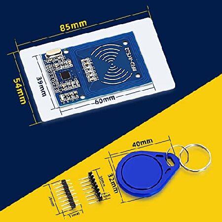DaFuRui RC522 RFID RF ICカードセンサーモジュール 5個パック S50ホワイトカードとキーリング付き Arduino対応｜olg｜03