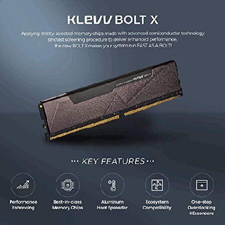 【並行輸入品】 ESSENCORE KLEVV デスクトップPC用ゲーミング メモリ PC4-25600 DDR4 3200 8GB x 2枚 288pin BOLTX シリーズ SK hynix製 メモリチップ採用 KD48G_2