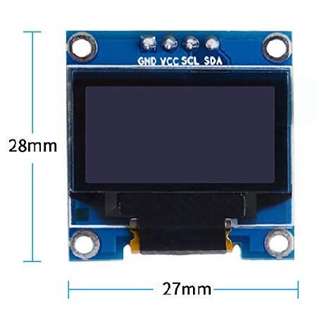 GeeekPi 5PCS 0.96 Inch OLED Module 12864 128x64 White Driver IIC Serial Display Board Module for Arduino, Raspberry Pi,Beagle Bone Black｜olg｜05