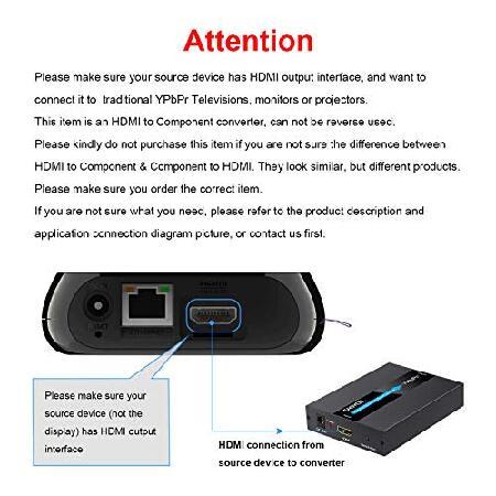 【並行輸入品】 EASYCEL HDMI to Component Converter with Scaler Function， Aluminum 1080P HDMI to YPbPr Converter