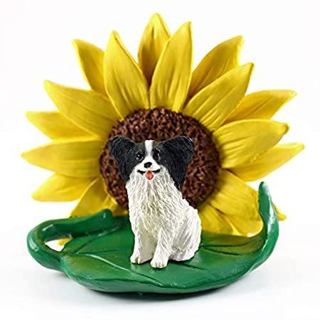 【超ポイント祭?期間限定】 Conversation 【並行輸入品】 Statue Sunflower – Figurine White and Black Papillon Concepts その他インテリア雑貨、小物