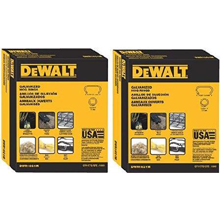 【並行輸入品】 Dewalt P7DW 硬化スチールホッグリングプライヤーキット DWR16G1M 亜鉛メッキホッグリング付き 1000個 2個パック_1